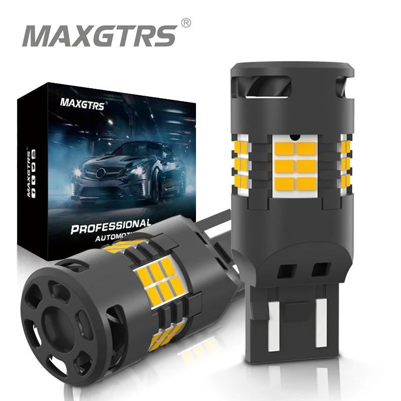 Ampoules LED pour clignotant de voiture, 2x7440 T20 W21W 1156 P21W BA15S BAU15S, Canbus sans Hyper F