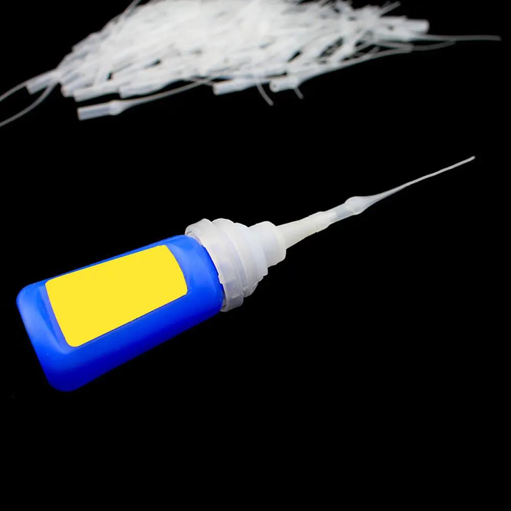 50pcs universel 502 instantané Super colle Tube de chute buse allongé aiguille Tube bouchon de boute