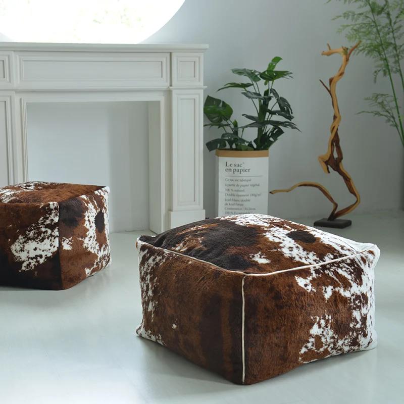 50/60 cm nouveau nordique Ins Pouf canapé marocain Pouf couverture Ottoman repose-pieds non rembourr