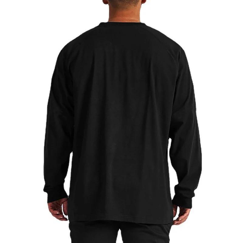 T-shirts à manches longues pour hommes, surdimensionnés, pour course à pied, musculation, vêtements