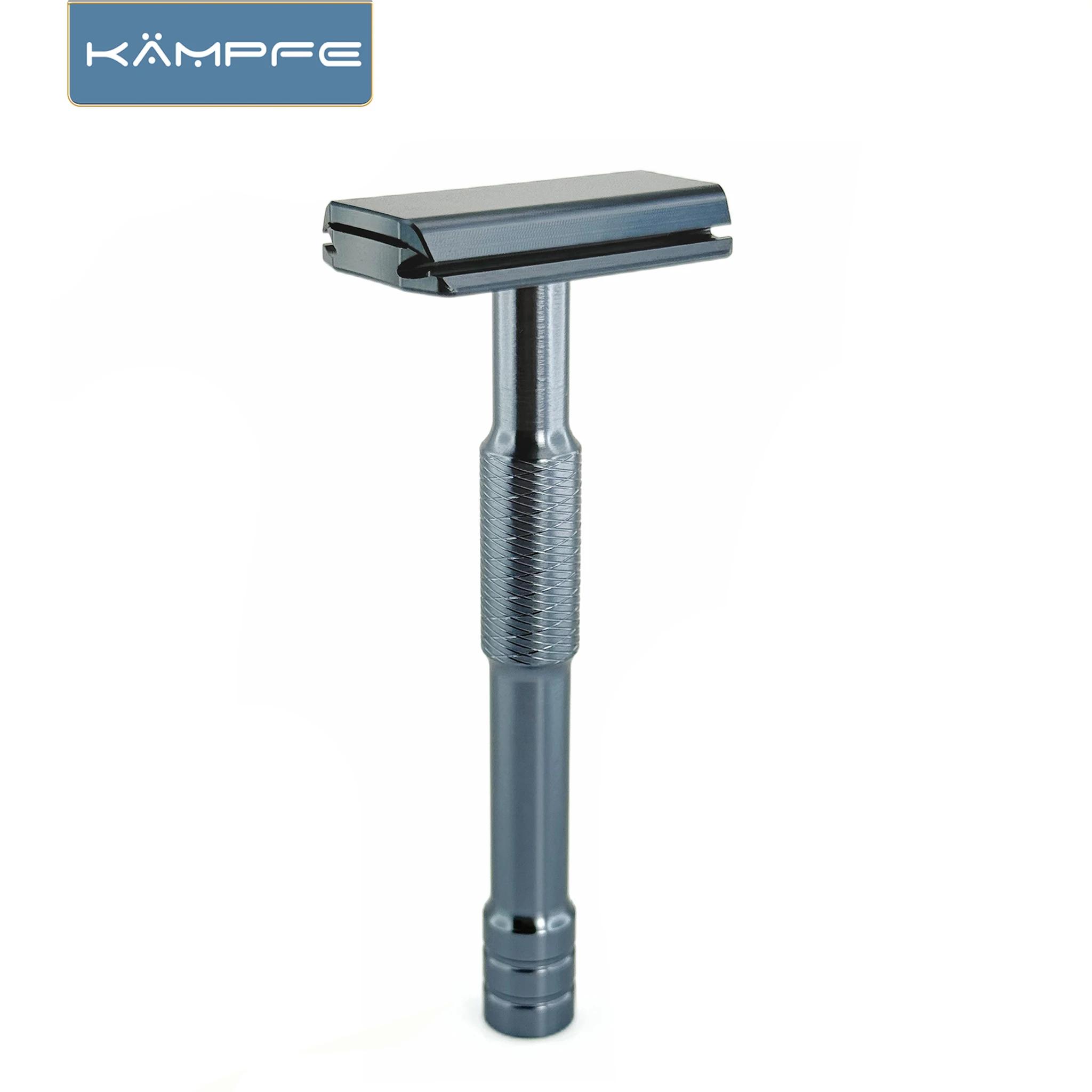 Kampfe – rasoir Vintage à Double tranchant pour hommes, en aluminium antidérapant, pour toilettage h