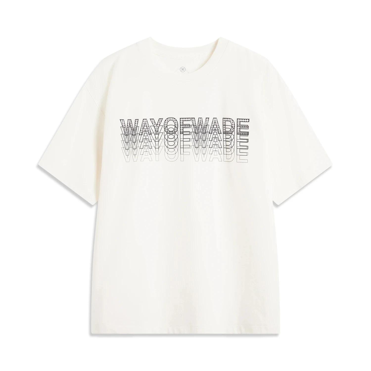 Li-Ning T-shirt Wade pour homme AT DRY FREEZE 64% coton 36% polyester coupe régulière col rond LiNin