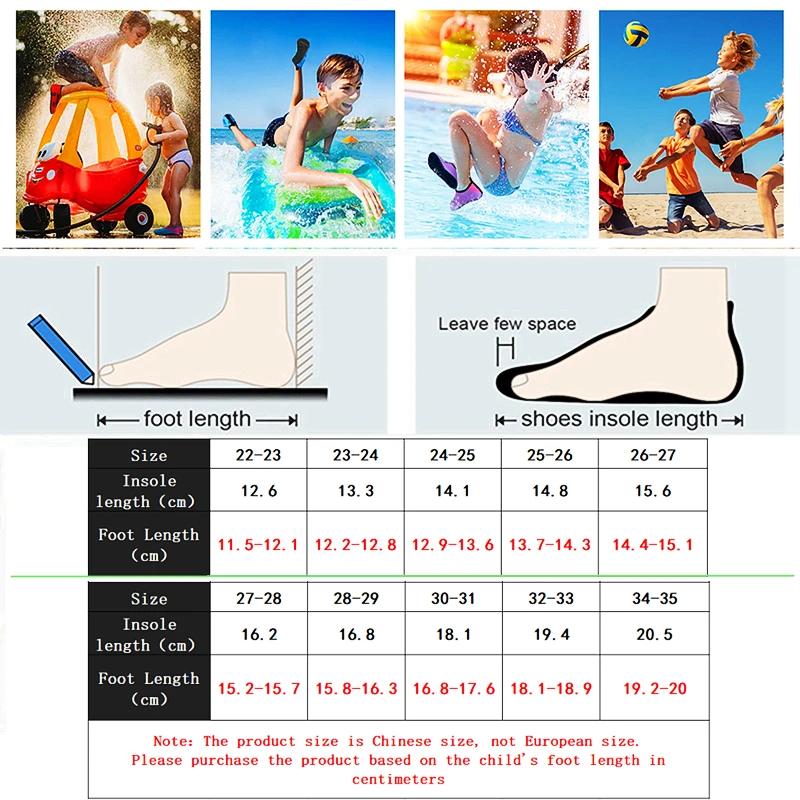 Chaussures d'eau enfants pieds nus légères - Chaussures d'été rapide séchage plage et pêche