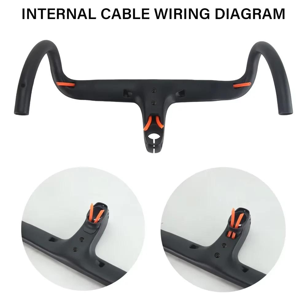 Câble interne de vélo de route entièrement en Fiber de carbone T1, sans Logo, Cockpit de guidon de v