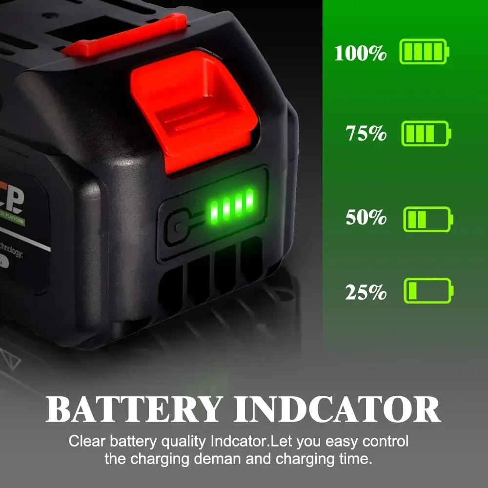 Yofidra 18-20V batterie au Lithium Rechargeable prise ue pour tronçonneuse sans brosse perceuse clé
