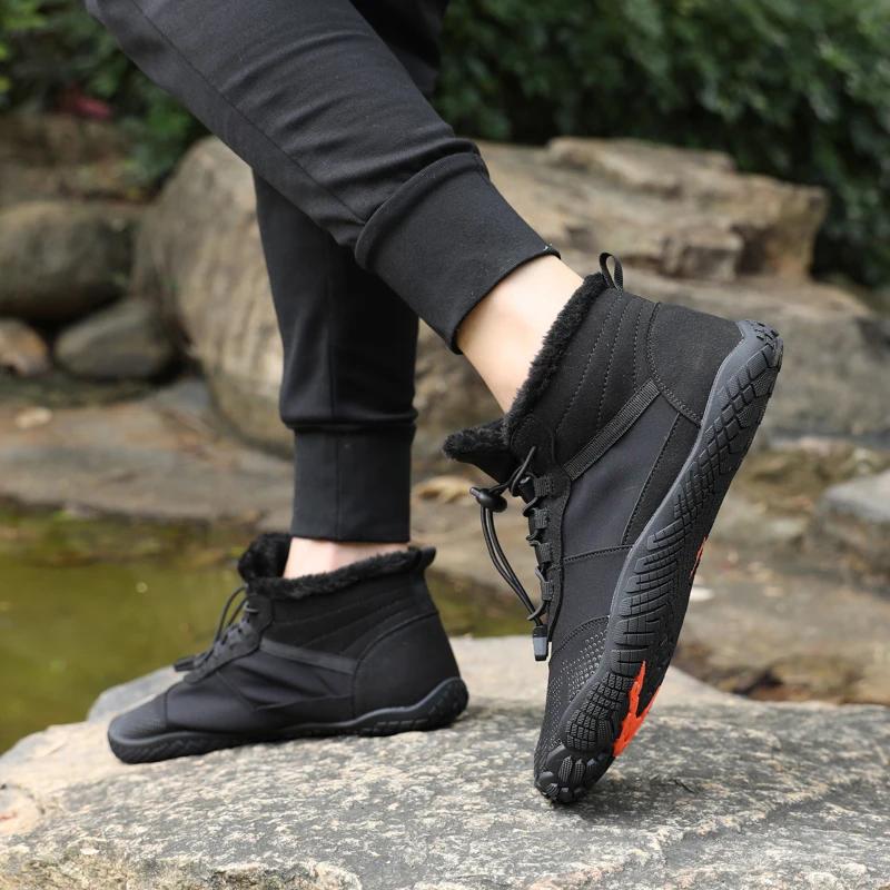 Nouvelles bottes d'hiver pour hommes femmes neige pieds nus chaussures décontractées chaussures de t