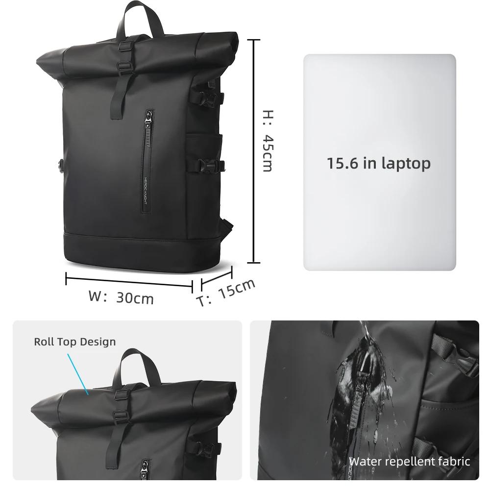 HK sac à dos de voyage extensible hommes grande capacité étanche 15.6 "sac pour ordinateur portable