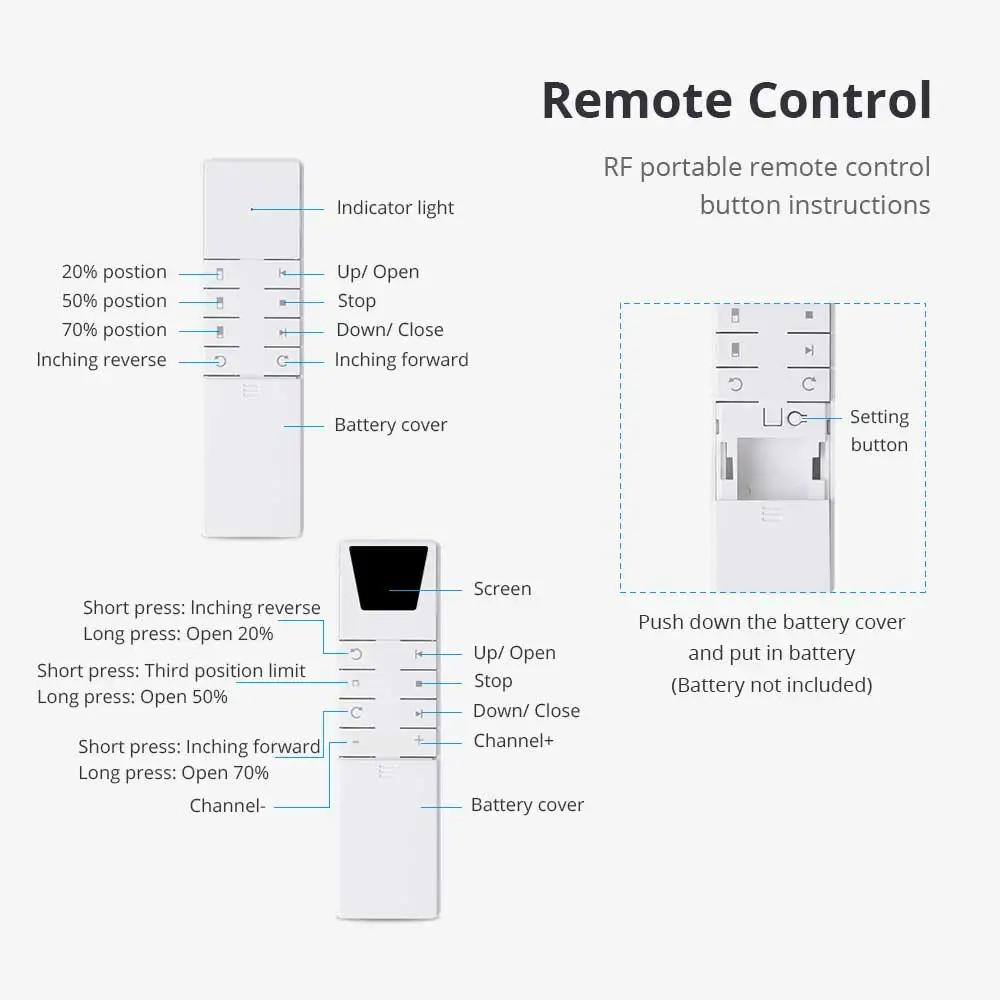 Zemismart-Moteur de stores roulants Zigbee, moteur de rideau électrique, batterie intégrée, fonction