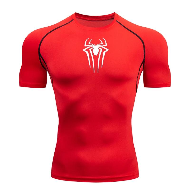 2025 Compression t-shirt hommes à manches courtes Sport t-shirts Fitness course vêtements de Sport h