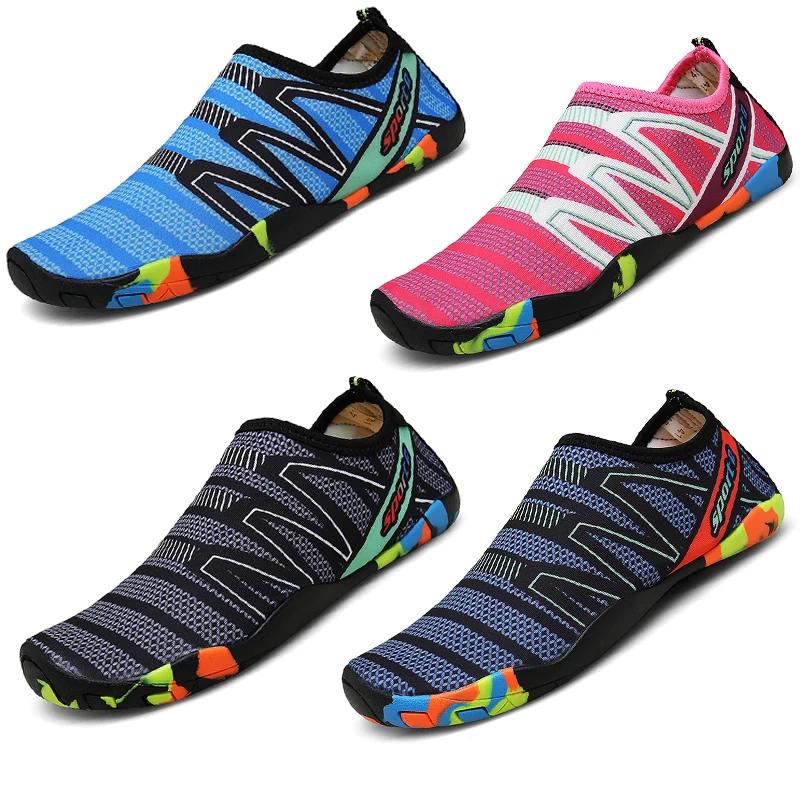 Chaussures d'eau de plage à séchage rapide, pantoufles d'eau unisexes pour natation, pieds nus, surf