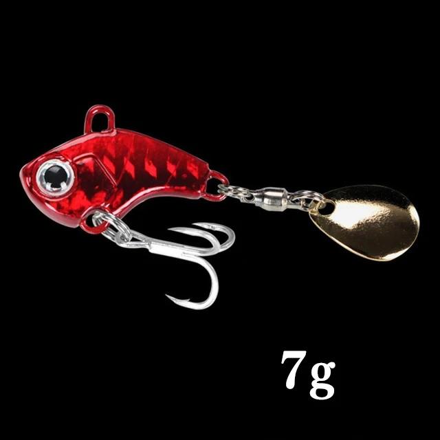 Leurre de pêche rotatif en métal VIB avec vibration, appât dur pour la truite, 7/10/20g, 1 pièce