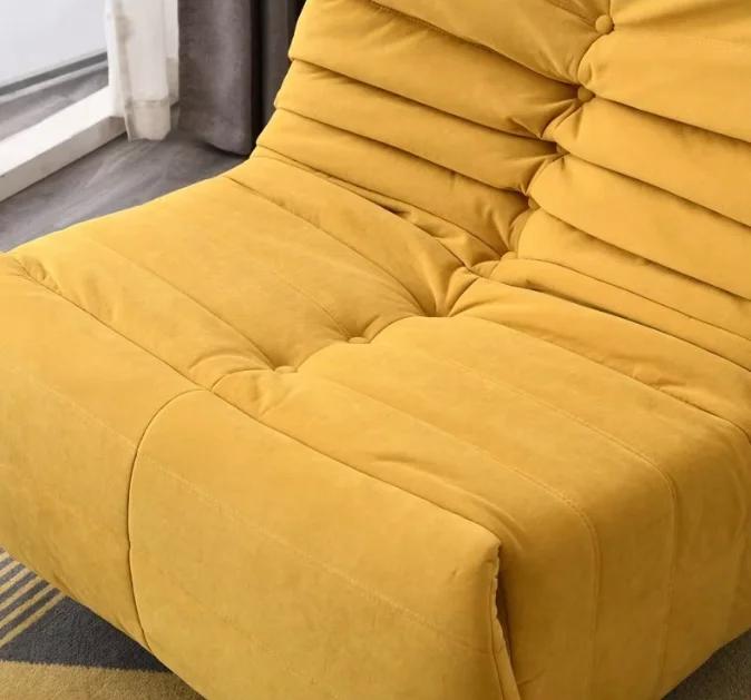 Canapé paresseux pour baie vitrée, fauteuil inclinable multifonctionnel moderne en tissu, pivotant e