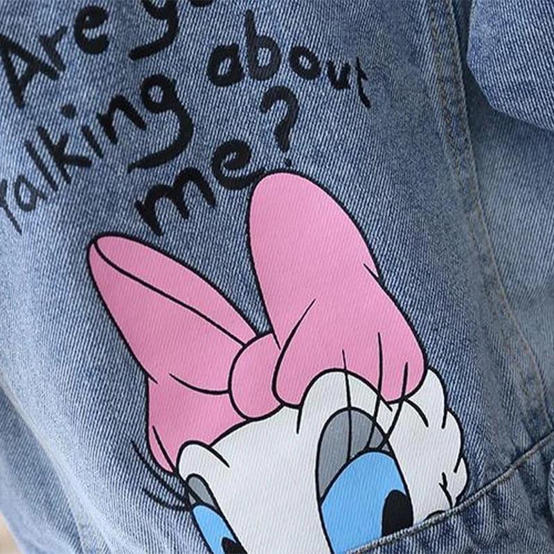 Nouvelle veste en jean à motif marguerite de dessin animé pour filles de 2 à 7 ans, manteau décontra