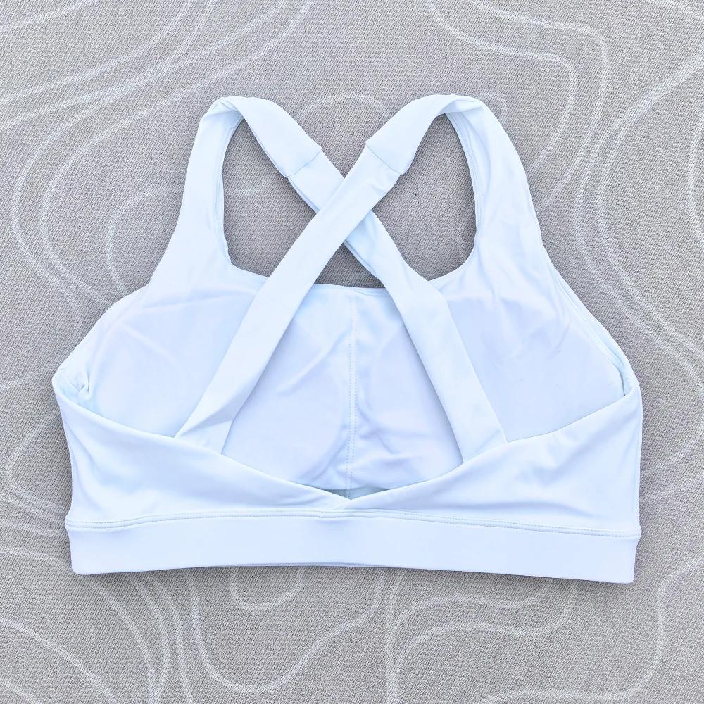 Soutien-gorge de Fitness pour femmes, couleur unie, serré, entraînement complet, dos croisé, sous-vê
