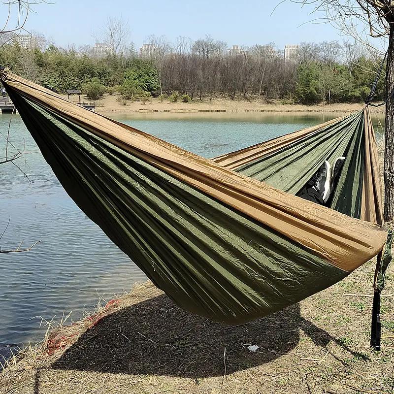 Hamac de Camping de jardin extérieur pour Double personne, Parachute léger en Nylon, voyage, randonn