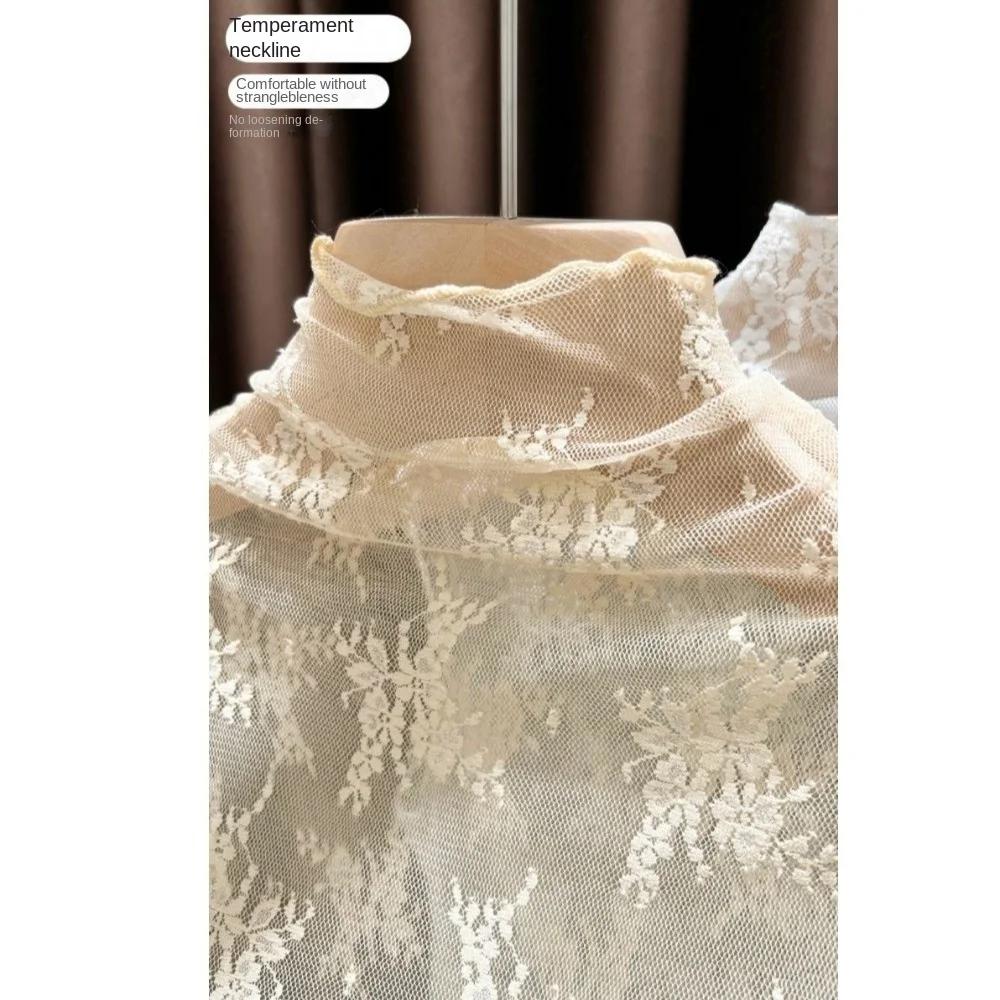 Mode dentelle florale faux col détachable gaze faux col tout-match mince dentelle réservoirs femmes