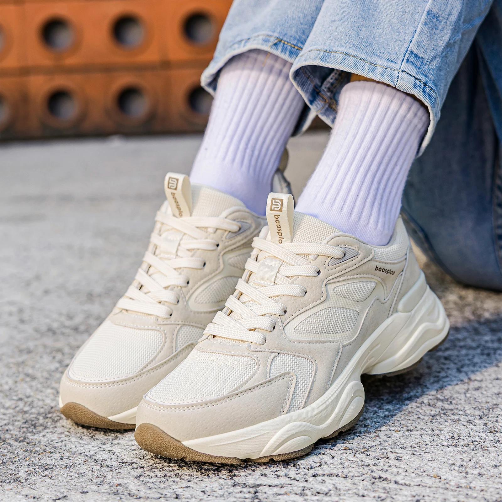 Baasploa – chaussures de marche pour femmes, chaussures de sport légères en maille respirante, confo