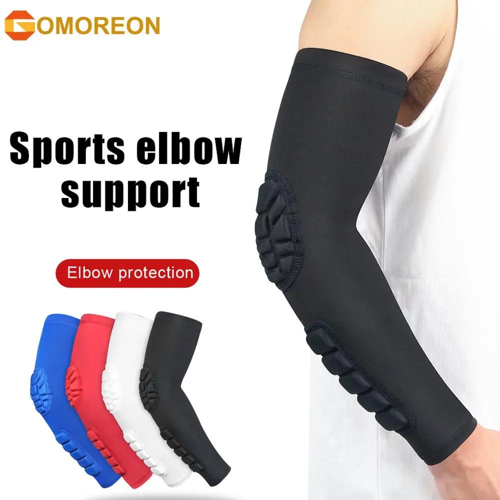 1 pièces coudières Compression tireur manches hommes femmes bras manches avec coussinet pour basket-