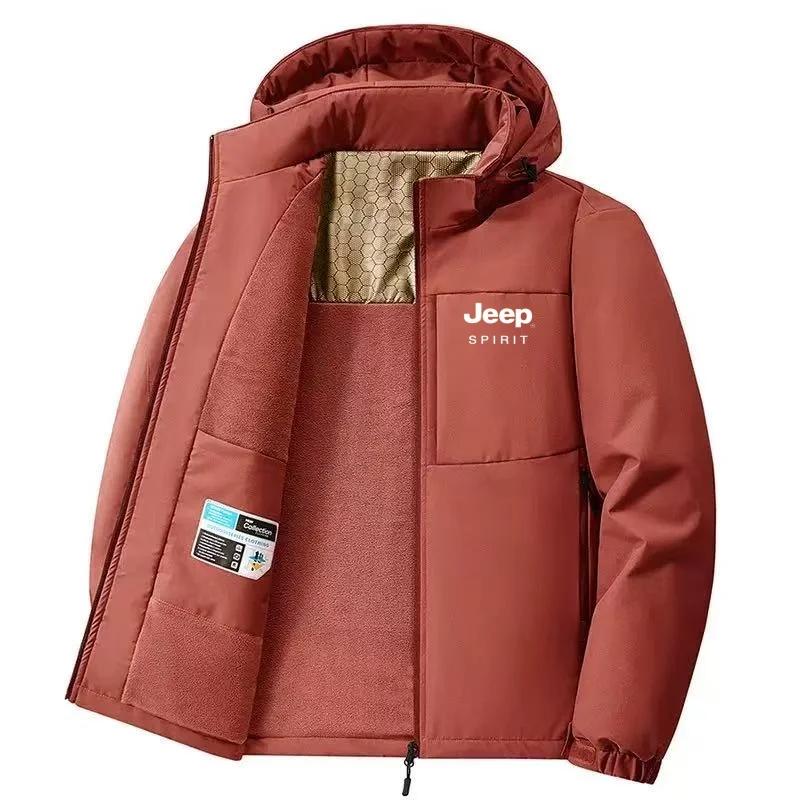 Veste chaude doublée polaire de haute qualité Jeep 2026, idéale pour le cyclisme en extérieur, le ca
