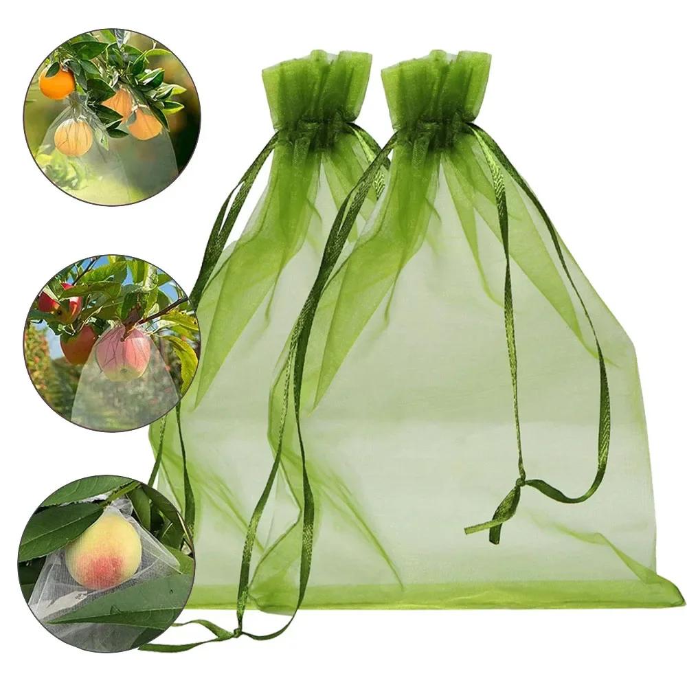 Sacs de Protection des fruits, 100 pièces, filet antiparasitaire, sacs de raisin Anti-oiseau, filet