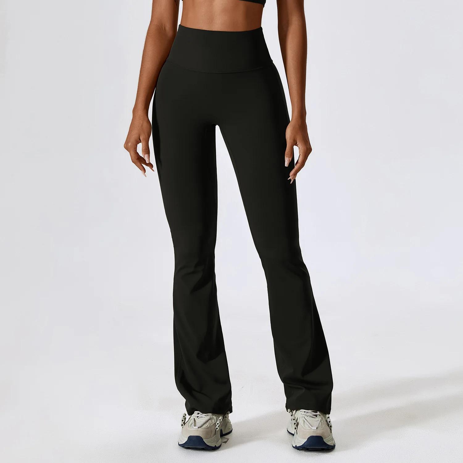 Leggings évasés taille haute femme - Pantalon de yoga et danse latine - Fitness et gym confortable