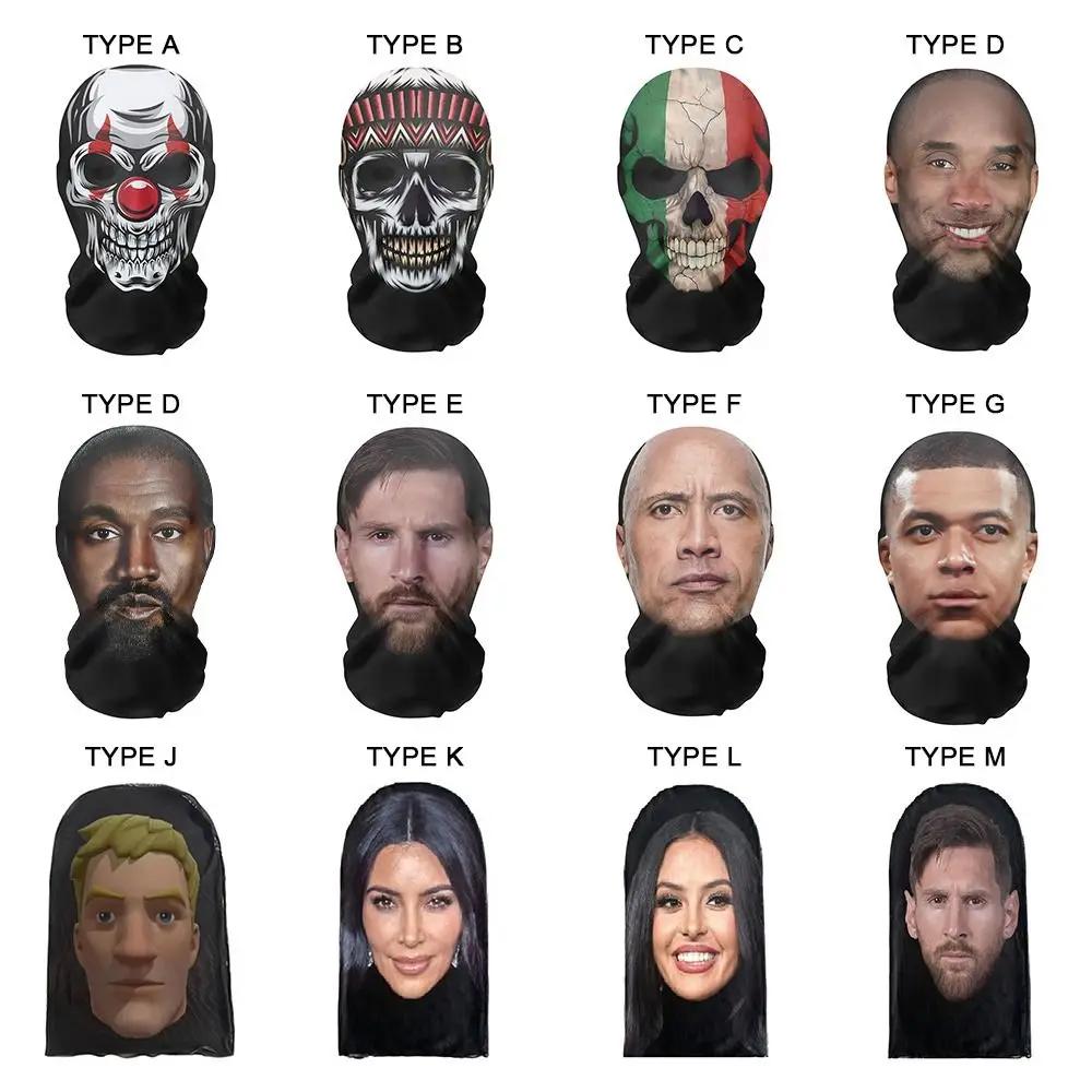 Masque intégral unisexe 3D Skull, Eagle Wolf, Kobe James Mock Hat, Bandana Head planchers f, Sauna B