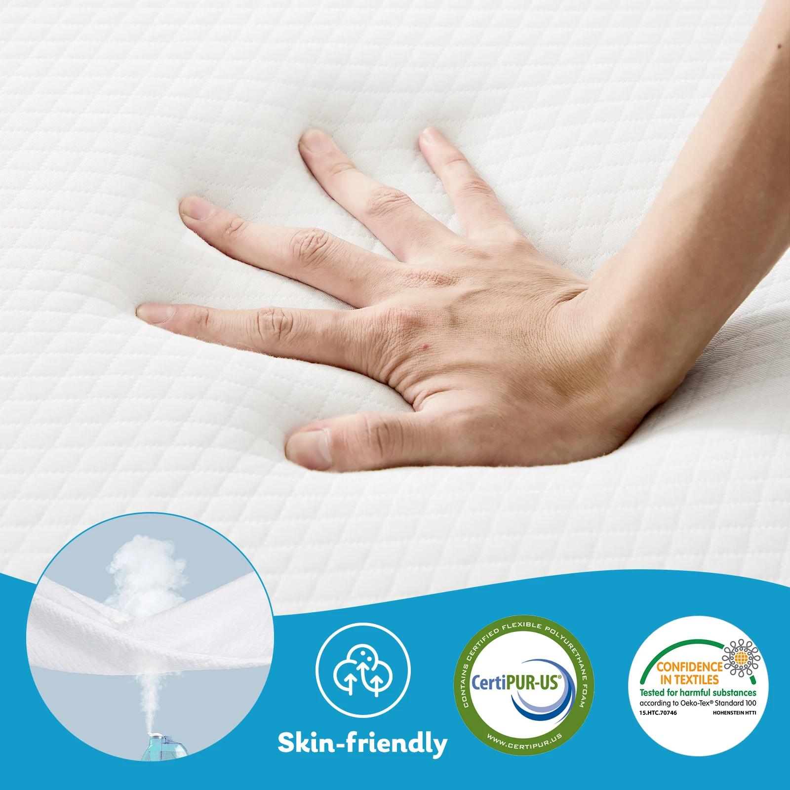 JIan Three-Lit de sol portable, lit doux au toucher, fermeture éclair flexible, ignoré par Certipur-