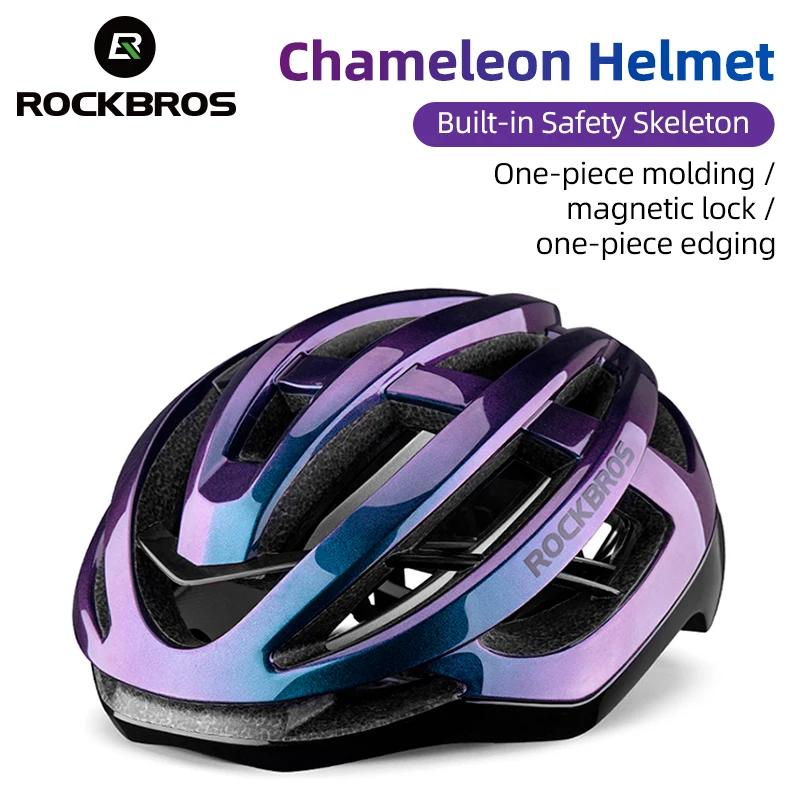 ROCKBROS – casque de vélo unisexe, respirant, ultraléger, moulé intégralement, antichoc, réglable, é