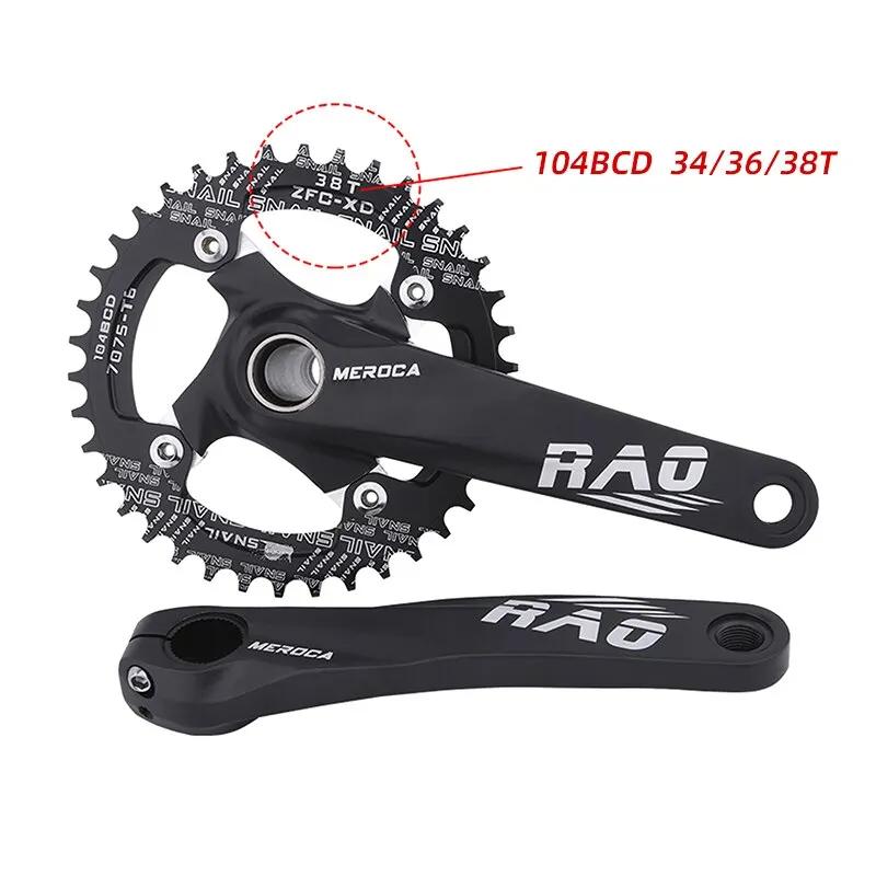 Vélo de montagne manivelle 170mm avec boîtier de pédalier 104BCD 34T 36T 38T vélo Chainring en allia