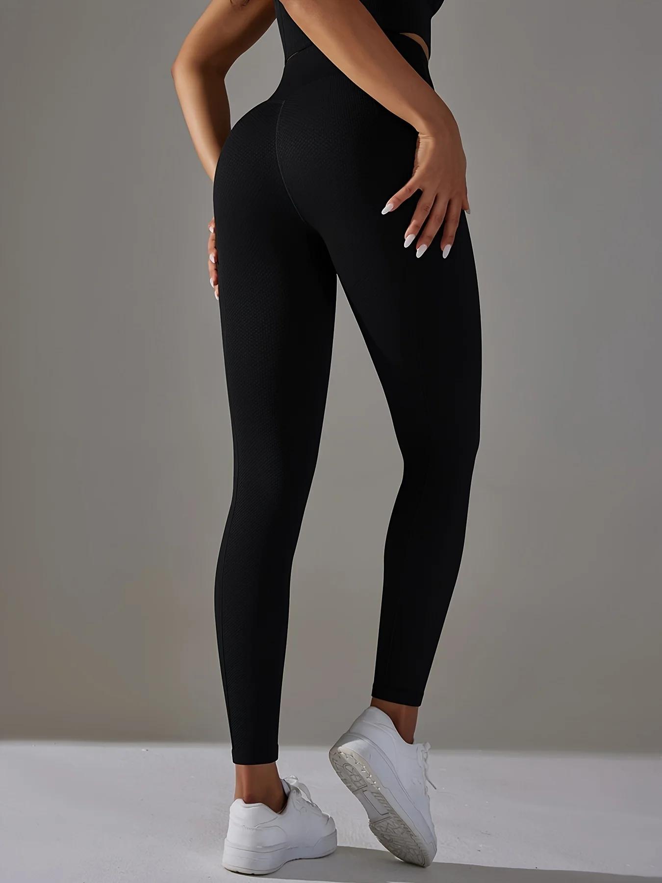Pantalon de yoga de sport jacquard à pois de golf taille haute sans couture et levage des hanches
