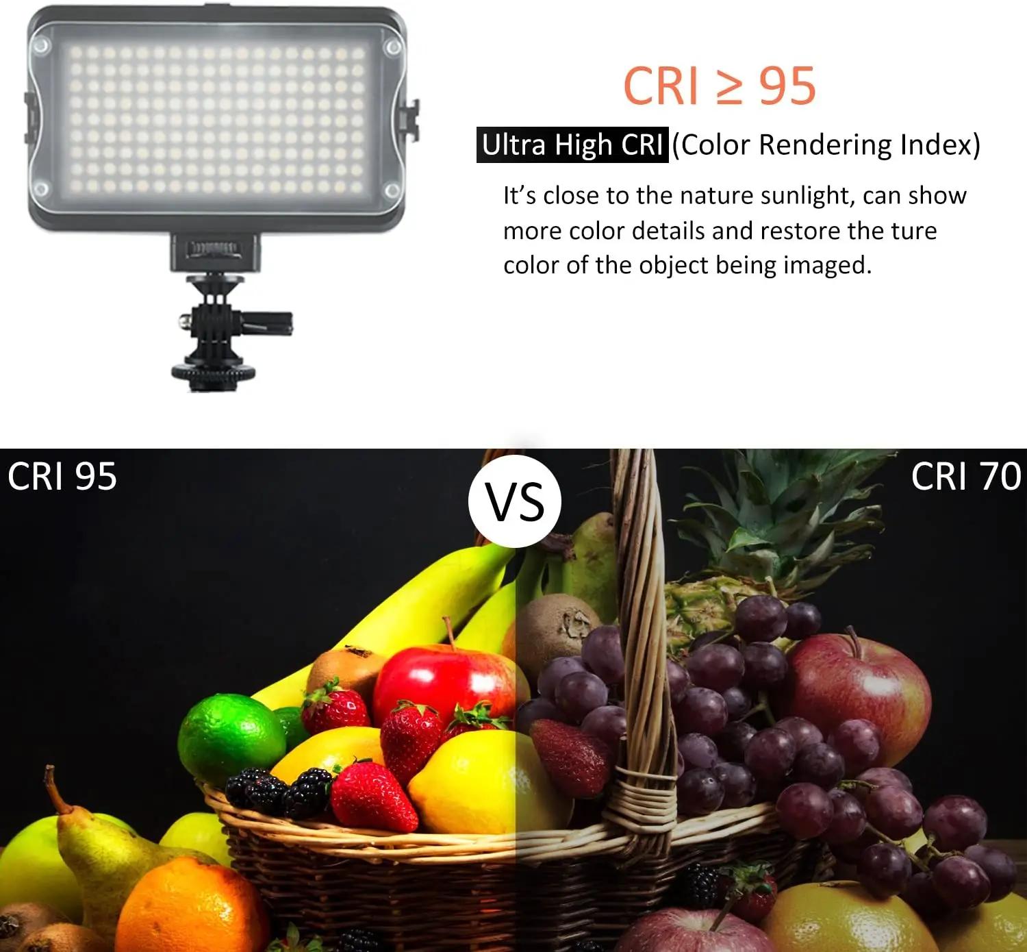 VILTROX VL-162T lampe vidéo LED Portable CRI95 +, VL-162T, panneau d'éclairage pour appareil Photo,
