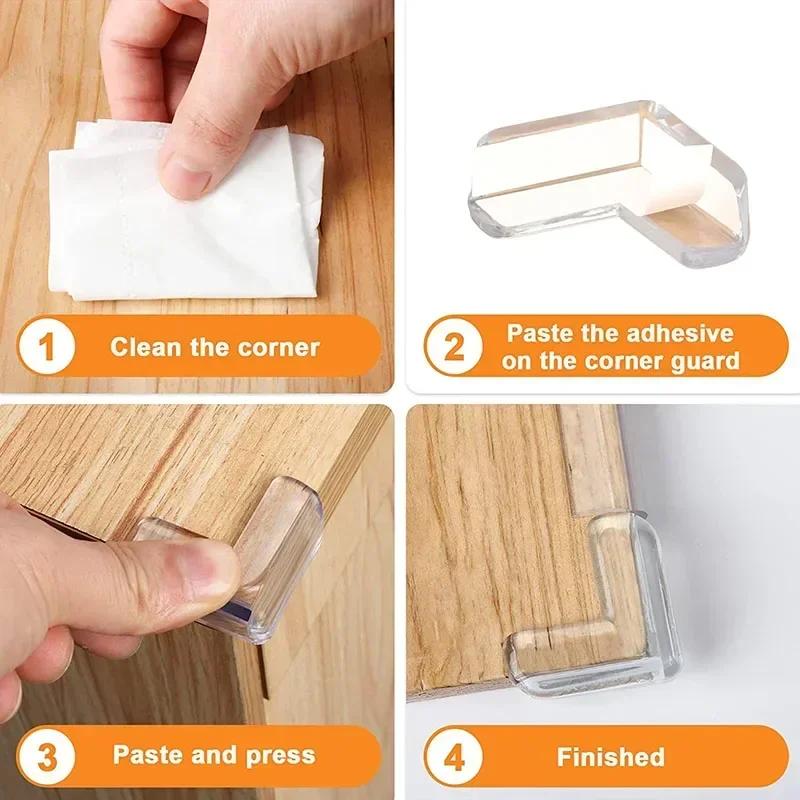 4/10 pièces enfants Anti Collision coin bord Protection gardes bébé sécurité coin Silicone protecteu