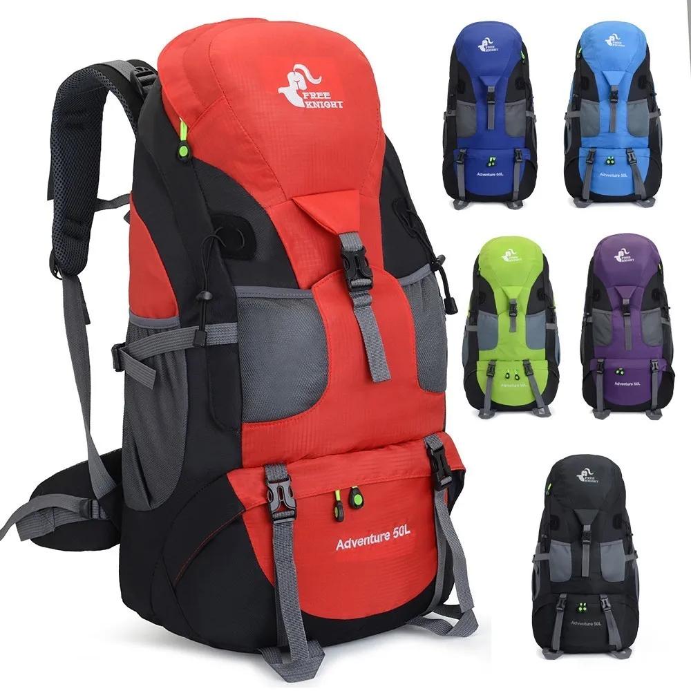 Free Knight-Sac à dos de randonnée résistant à l'eau pour homme, sac de jour de camping, sac à dos d
