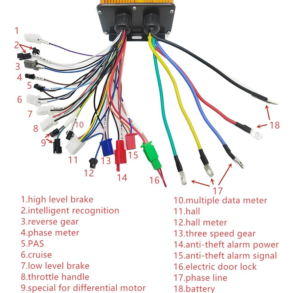 Contrôleur sans balais à onde sinusoïdale pour moteur DC de vélo électrique et trottinette électriqu