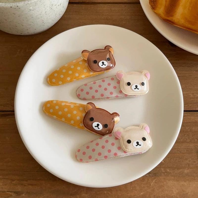 Kawaii Rilakkuma frange pince latérale dessin animé mignon vague Point BB pince à cheveux paresseux