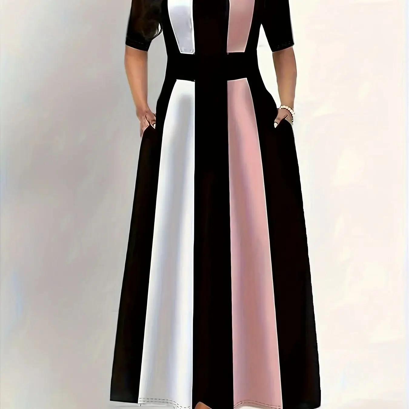 Robe d'été grande taille pour femmes, nouvelle robe élégante, coupe slim, à la mode et aux couleurs