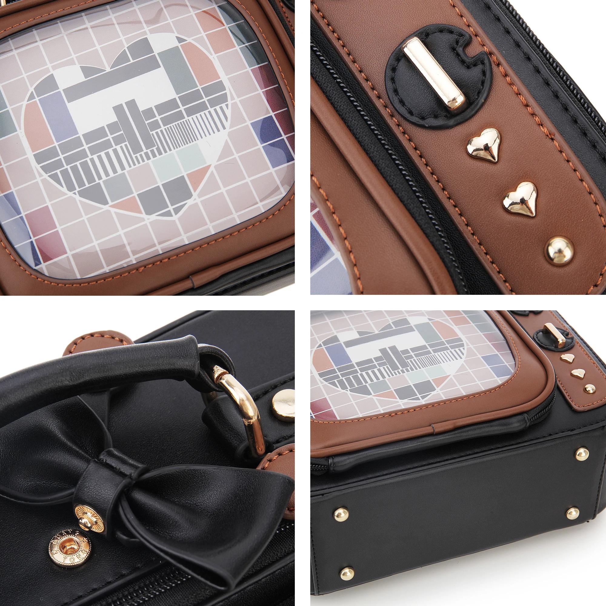 Nouveauté Tv forme Ita sac rétro télévision femmes sac à bandoulière Design Ita sac à dos avec Inser