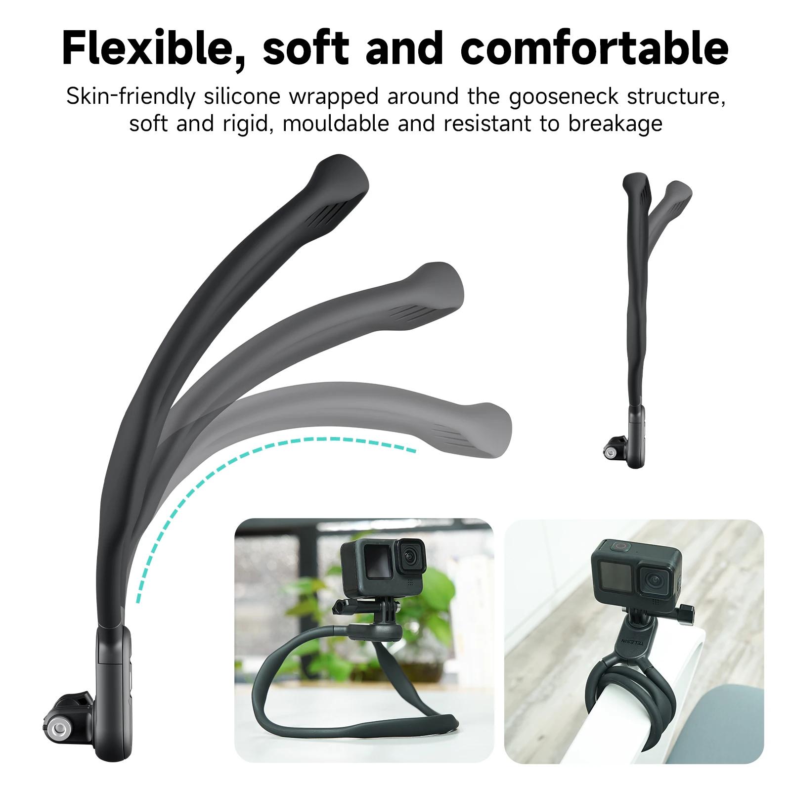 TELESIN support de cou support de poitrine pour GoPro Hero 13 12 11 10 9 8 7 Insta360 DJI Osmo Actio