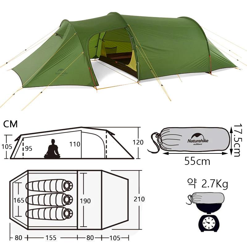 Natureifa-Tente Tunnel de Camping Portable, Étanche, Grand Espace, Cyclisme, 4 Saisons 3, Tente Mort