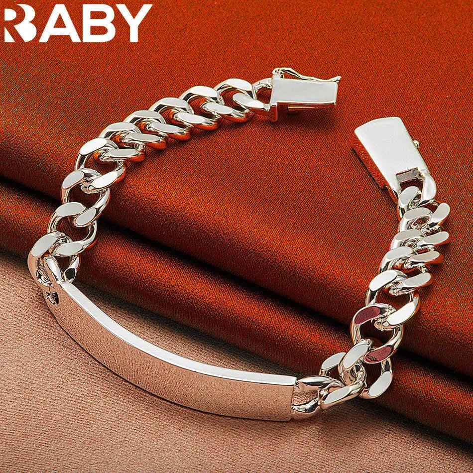 URBABY – Bracelets à chaîne carrée en argent Sterling 925 pour femmes, cadeau d'anniversaire de mari