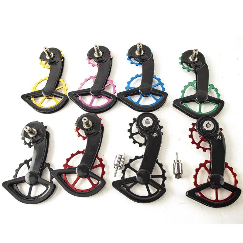 Roue de guidage de roulement en céramique de fibre de carbone CS pour vélo de route, poulie arrière