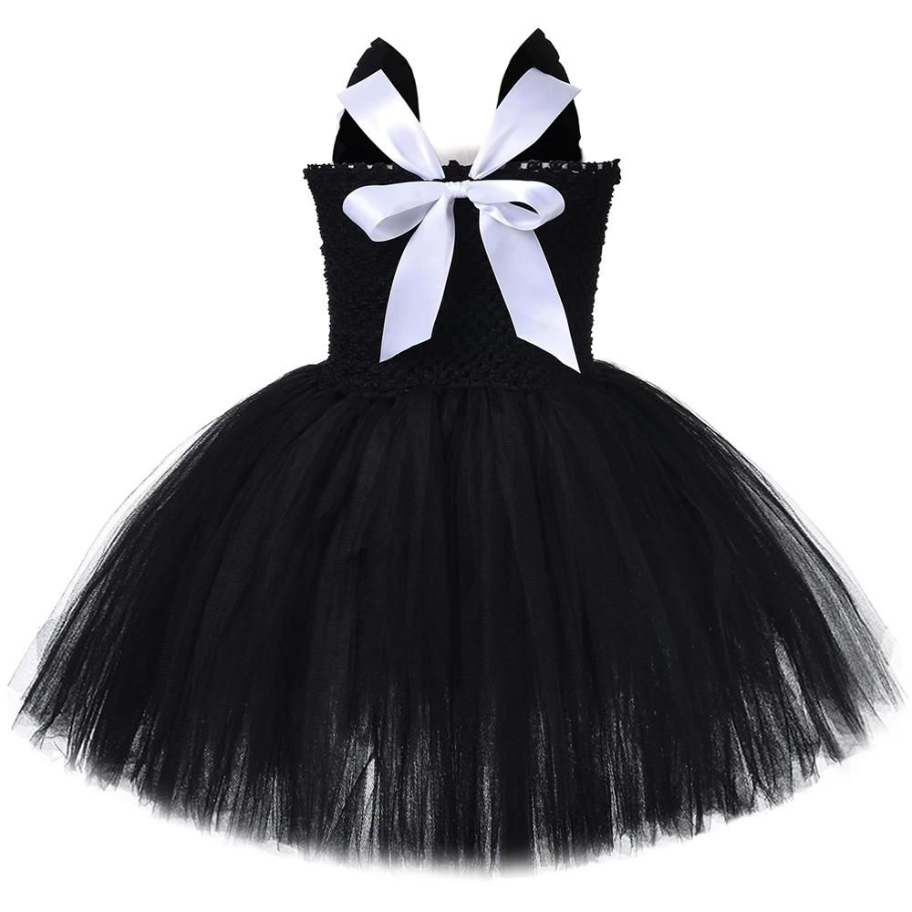Robe tutu chat noir pour filles, costumes de carnaval et d'Halloween pour enfants, déguisement anima
