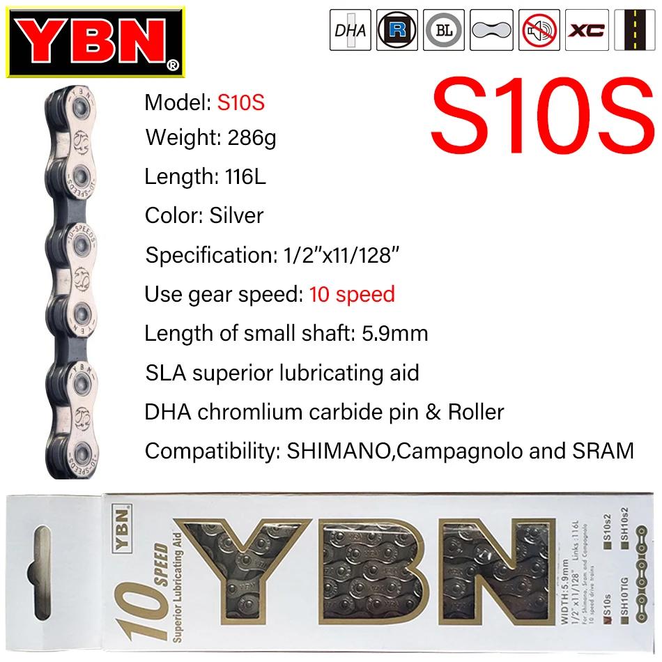 Chaîne de vélo YBN 8/9/10/11/12 vitesses chaîne de vélo de route vtt Compatible avec SRAM SHIMANO ch
