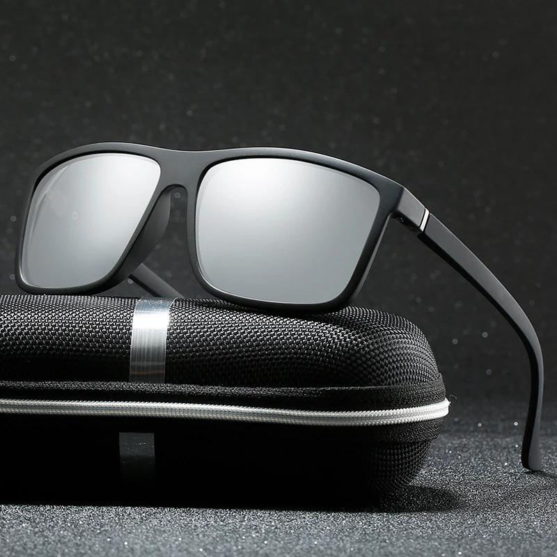 1 pièces homme lunettes de cyclisme lunettes de soleil carrées polarisées homme cyclisme conduite ca