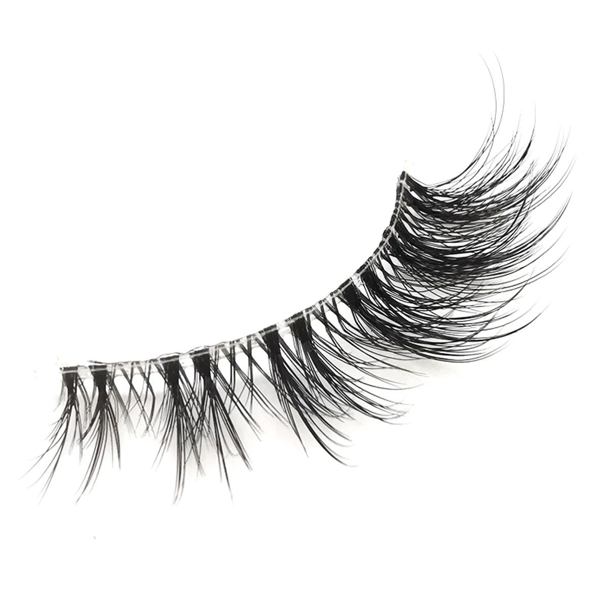 7 paires de cils oeil de chat, cils de vison artificiels aspect naturel cils de vison intelligents c