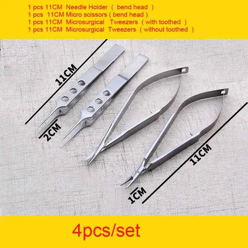 Nouveau 11 cm en acier inoxydable ophtalmique instruments microchirurgicaux porte-aiguille Micro cis