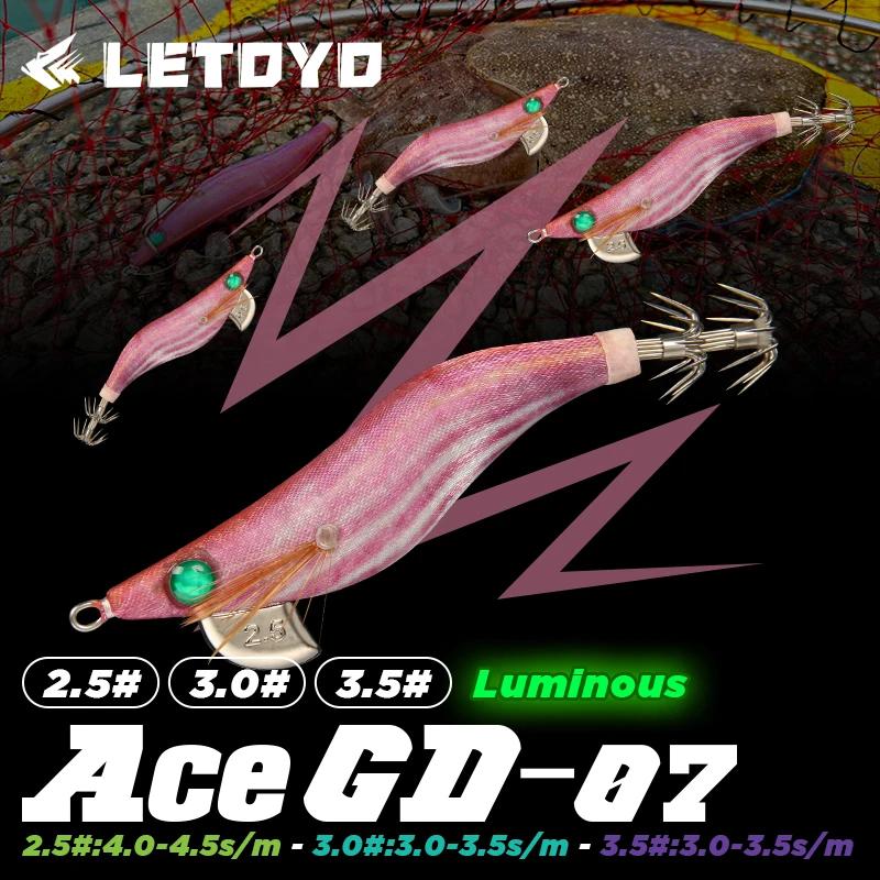 LETOYO 3.0-3.5 # Appât de calmar lumineux gabarit de calmar leurre de pêche appât artificiel pour