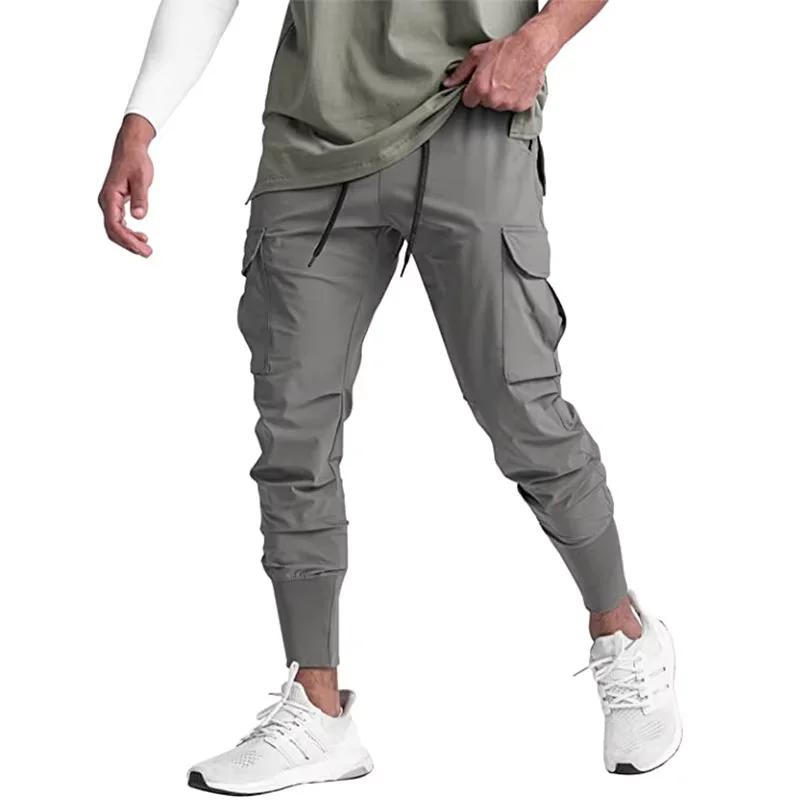 Pantalon de Sport camouflage pour hommes, pantalon de Fitness, fin, ample, extensible, à séchage rap