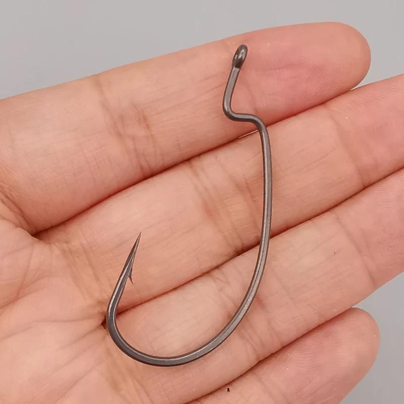 LUREBathroom LIC DeliSuper Slide Offset Hook, Worm Hook, Texas Rig, DstressShot, Acier inoxydable, W