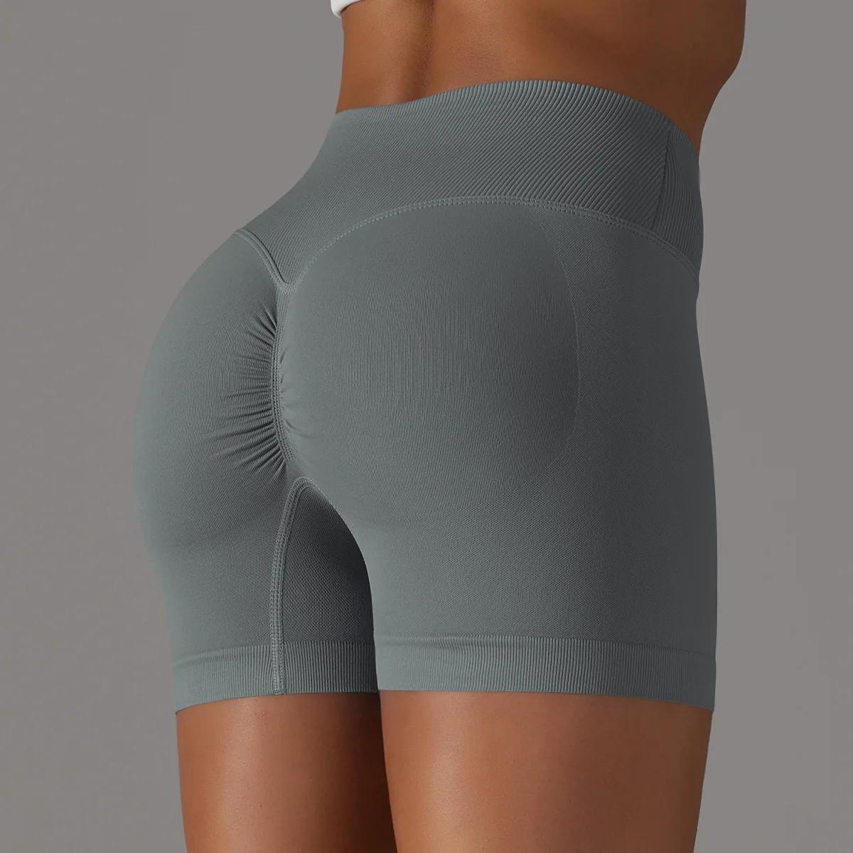 Pantalon d'été moulant en trois parties, taille V, pêche, levage des hanches, short de yoga taille h